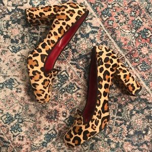 Cole Haan Leopard Block Heel 10.5